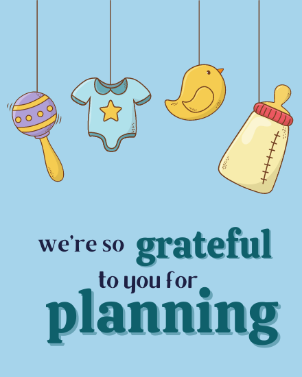 For Planning online Baby Shower Thank You Card