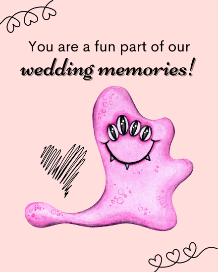 Fun Memories online Wedding Thank You Card