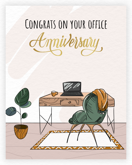 Congrats online Work Anniversary Card