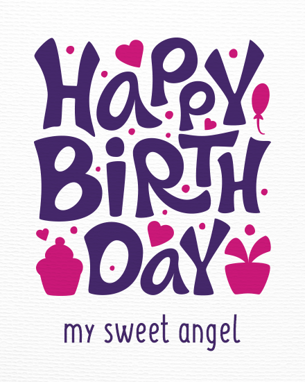 Sweet Angel online Birthday For Her Card