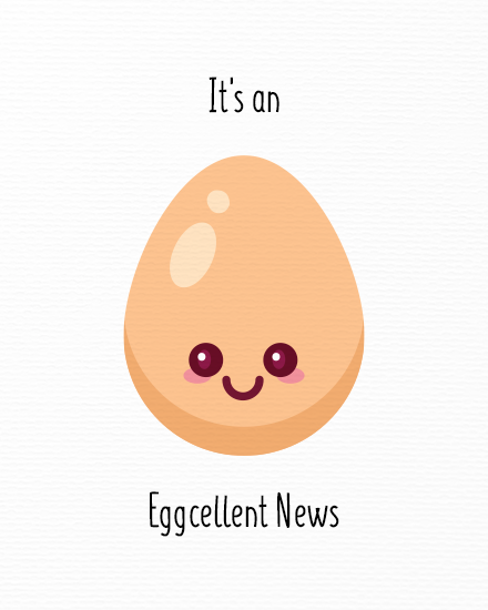 Eggcellent News online Congratulations Card