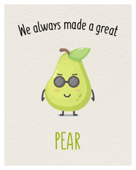Great Pear online Funny Leaving Card