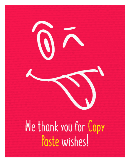 Copy Paste online Funny Thank You Card