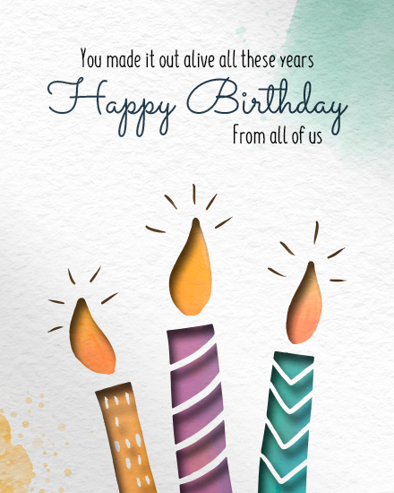 All Alive online Funny Birthday Card