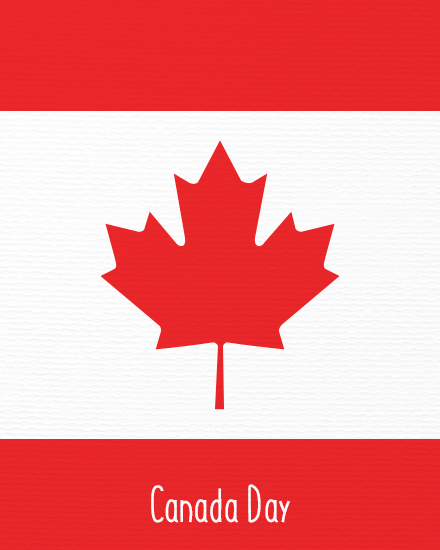 Simple Flag online Canada Day Card