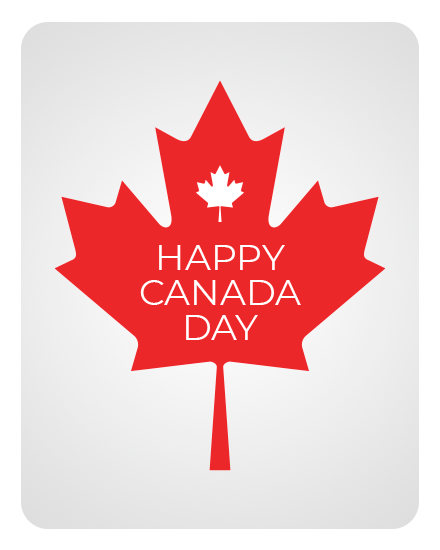 Gradient Leaf online Canada Day Card
