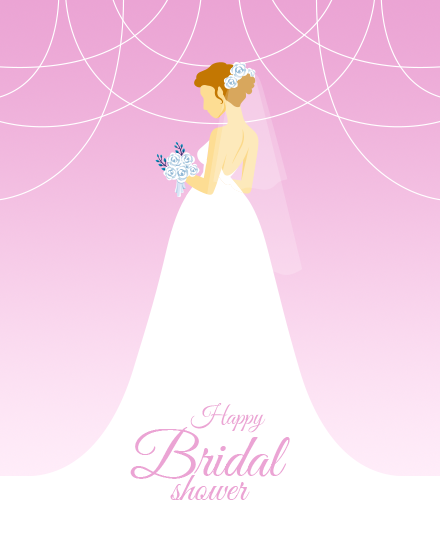 Happy Girl online Bridal Shower Card