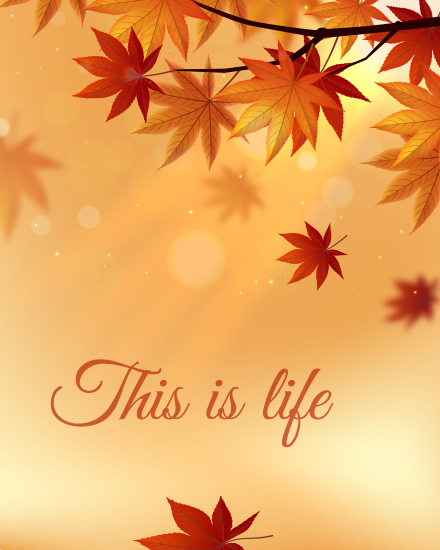 Autumn Leaves online Sympathy Card