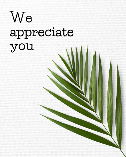Leaf online Employee Appreciation Card