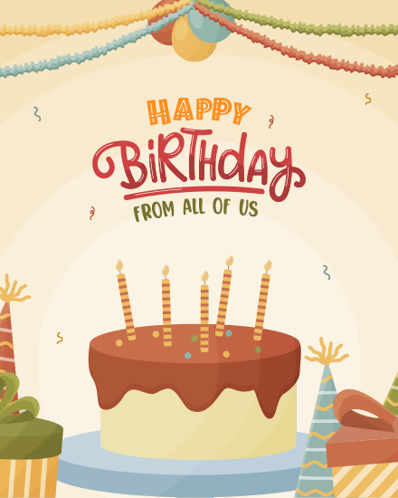 Cake Gifts online Birthday Card