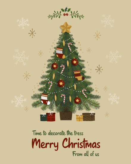 Decorate Tree online Christmas Card