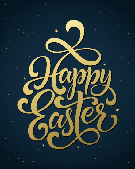 Typography online Easter Card