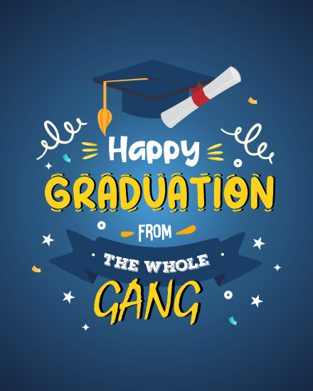 Gang online Graduation Card