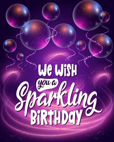 Sparkling online Birthday Card