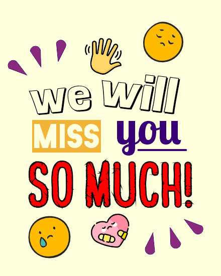Sad Emoji online Farewell Card