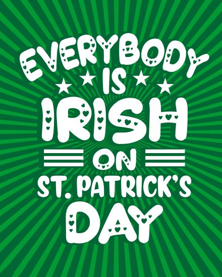 Everybody Irish online St. Patrick's Day Card
