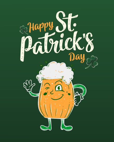 Happy Cheers online St. Patrick's Day Card