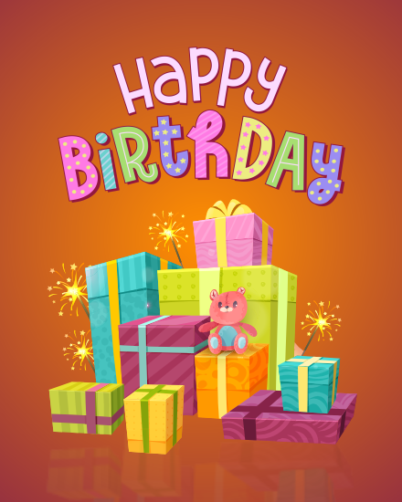 Gift Sparklers online Birthday Card