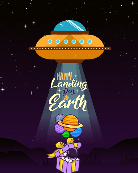 Little Astronaut online Birthday Card