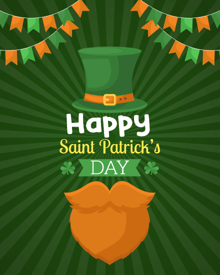 Brown Beard online St. Patrick's Day Card