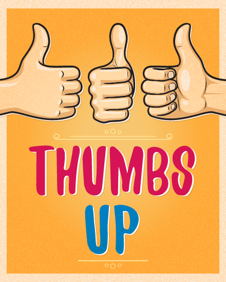 Thumbs Up online Employee Appreciation Card