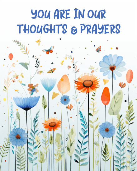 Thoughts And Prayers online Sympathy Card