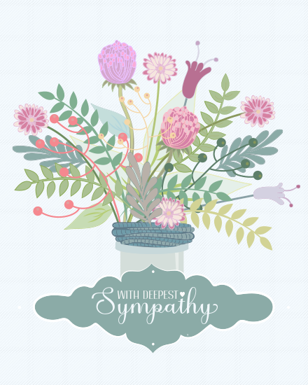 Floral online Sympathy Card