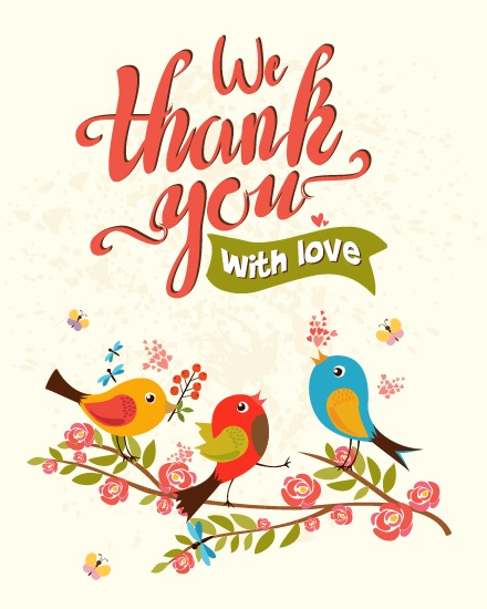 With Love online Thank You Card