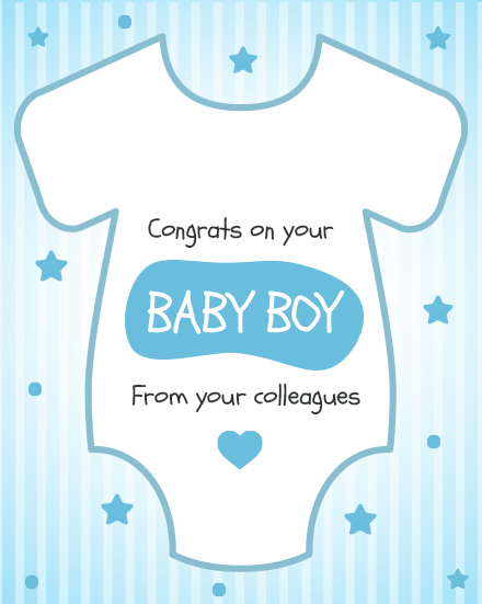 Boy online Baby Shower Card