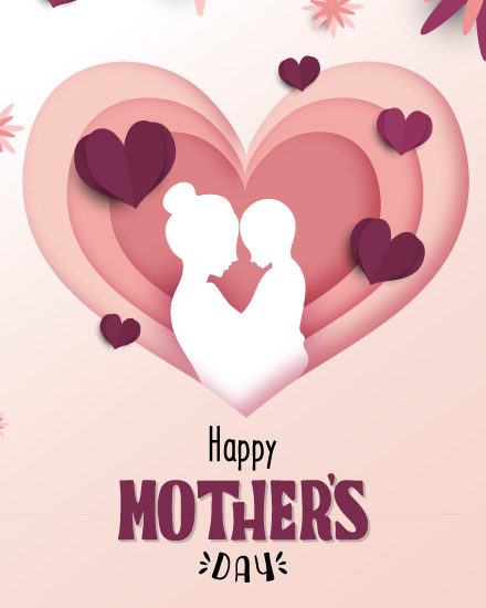 Heart online Mother Day Card