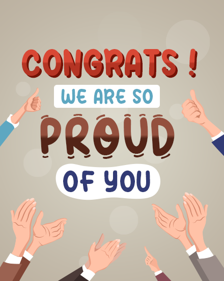 Hand Congrats online Congratulations Card