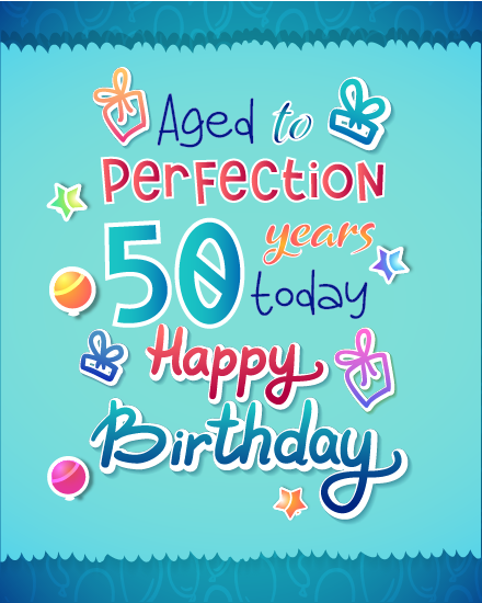Perfection online Milestone Birthday Card