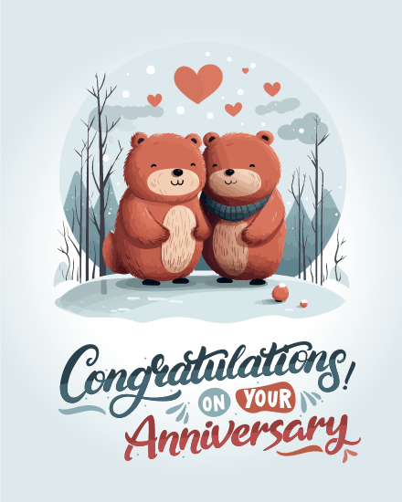 Loving Bears online Anniversary Card