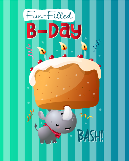 Cherry Cake  online Funny Birthday Card