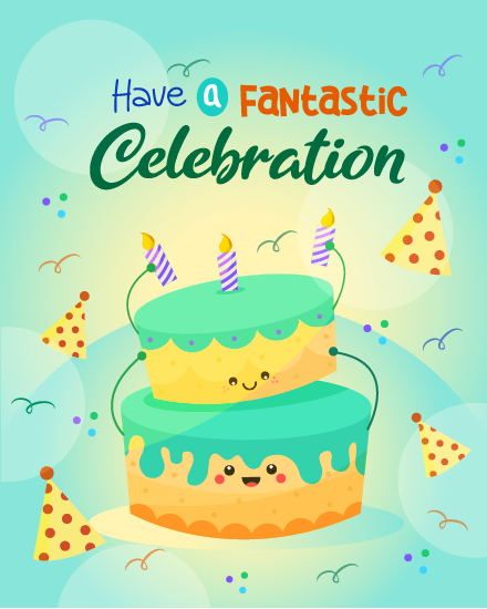 Big Cake online Funny Birthday Card