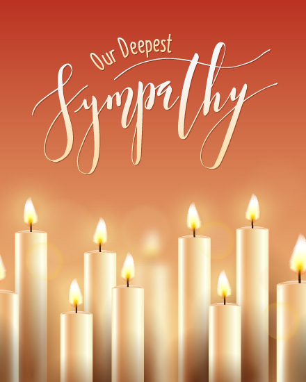 Candles online Sympathy Card