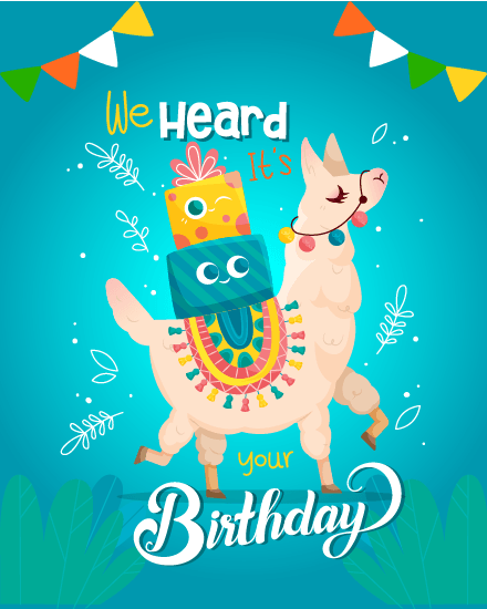 Unicorn online Funny Birthday Card