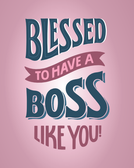 Blessed online Boss Day Card