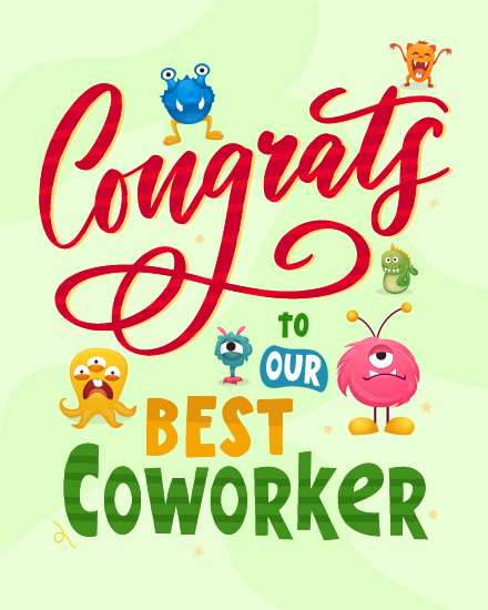 Colorful Characters online Congratulations Card