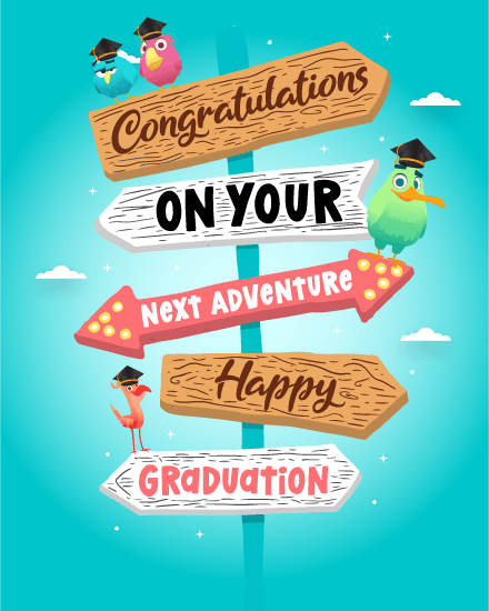 Angry Birds online Graduation Card