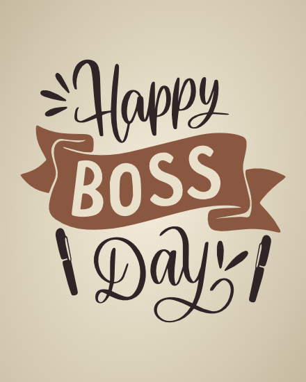 Pen online Boss Day Card