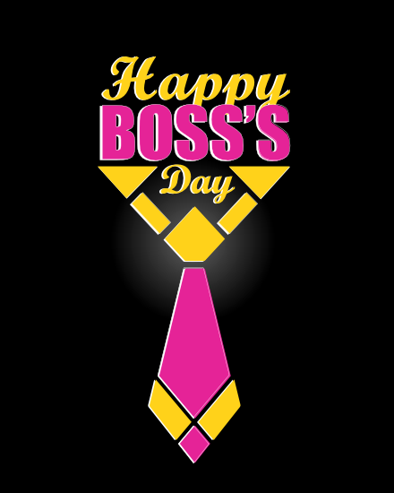 Tie online Boss Day Card