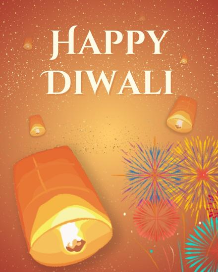 Lamps online Diwali Card