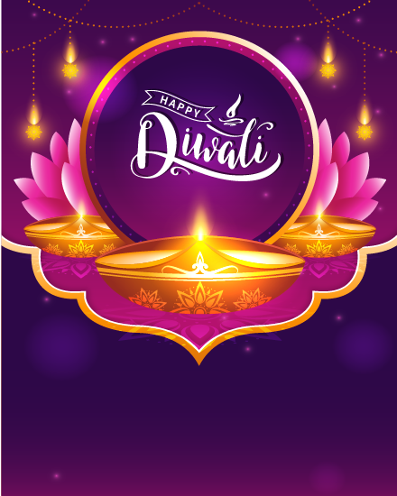 Lotus online Diwali Card