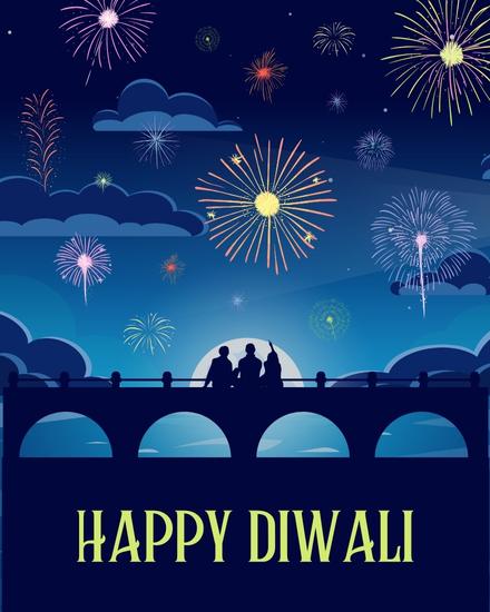 Night View online Diwali Card