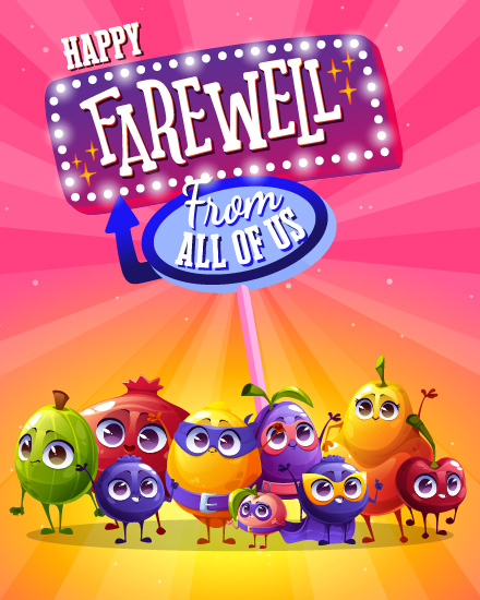 Fruits online Farewell Card