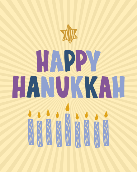 Sketch online Hanukkah Card