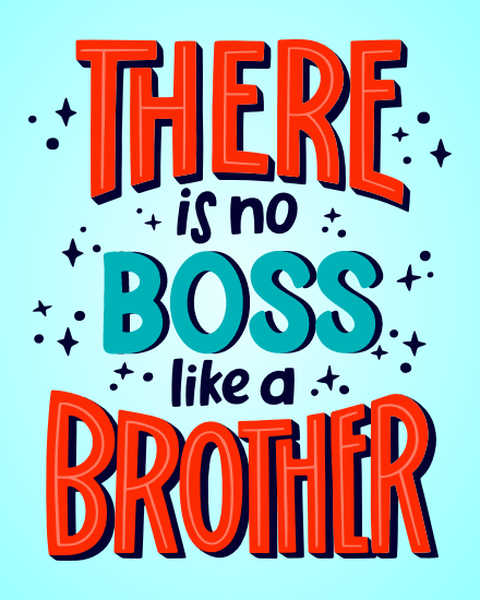 Brother online Boss Day Card
