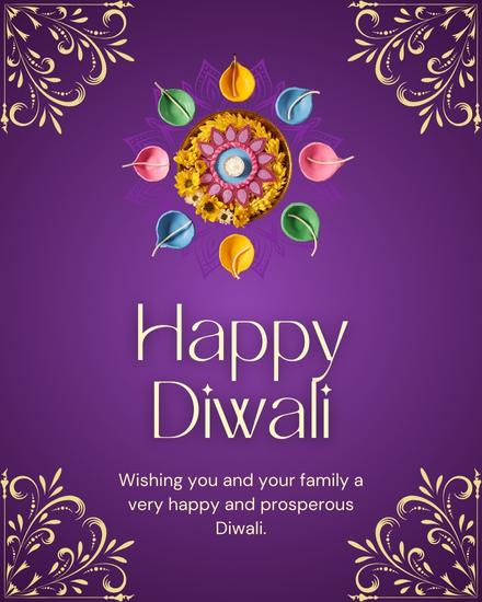 Family online Diwali Card