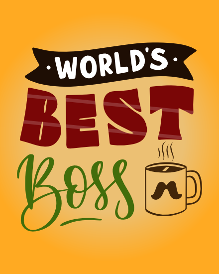World's Best  online Boss Day Card